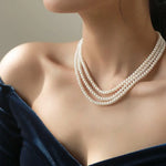 5A+ High Luster White Pearl Handmade Silver 925 Beaded Pearl Necklace, Freshwater Pearl Choker, Pink Pearl, Beaded Choker, Gift Idea Etsy