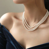 5A+ High Luster White Pearl Handmade Silver 925 Beaded Pearl Necklace, Freshwater Pearl Choker, Pink Pearl, Beaded Choker, Gift Idea Etsy