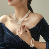5A+ High Luster White Pearl Handmade Silver 925 Beaded Pearl Necklace, Freshwater Pearl Choker, Pink Pearl, Beaded Choker, Gift Idea Etsy