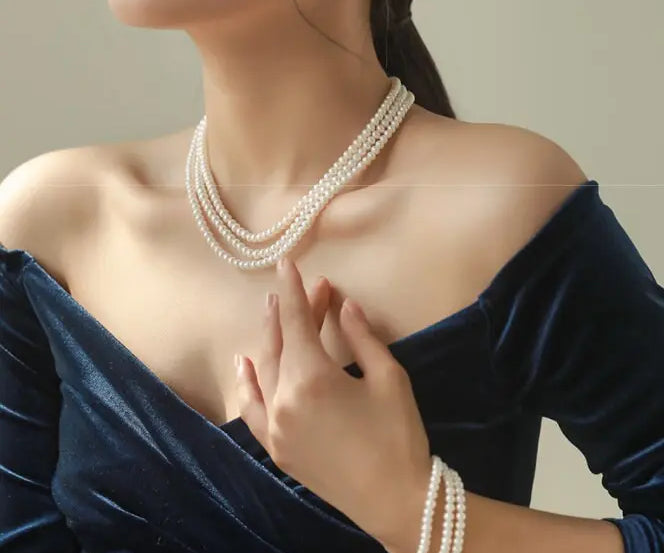5A+ High Luster White Pearl Handmade Silver 925 Beaded Pearl Necklace, Freshwater Pearl Choker, Pink Pearl, Beaded Choker, Gift Idea Etsy