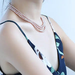 5A+ High Luster White Pearl Handmade Silver 925 Beaded Pearl Necklace, Freshwater Pearl Choker, Pink Pearl, Beaded Choker, Gift Idea Etsy