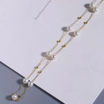 5A+ High Luster White Pearl Handmade 18k Solid Yellow Gold Necklace, Freshwater Pearl Choker, White Pearl, Beaded Choker, Gift Idea Etsy