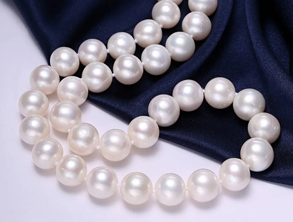 11mm Natural High Luster White Pink Pearl Handmade Silver 925 Beaded Pearl Necklace, Freshwater Pearl Choker, Akoya Pearl, Beaded Choker Etsy