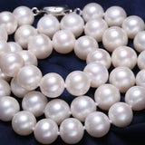 11mm Natural High Luster White Pink Pearl Handmade Silver 925 Beaded Pearl Necklace, Freshwater Pearl Choker, Akoya Pearl, Beaded Choker Etsy