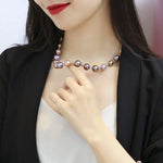 5A+ 13mm Huge Colorful Pearl 14k Solid Yellow Gold Beaded Pearl Necklace, Freshwater Purple Pink Pearl Etsy