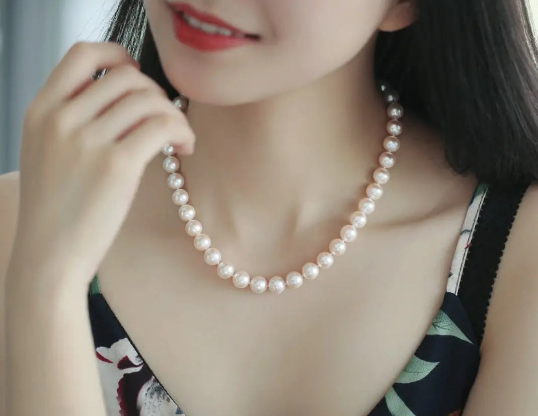 12mm Freshwater Pearl Necklace - Silver 925 Strand Choker Etsy