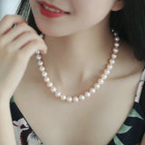 12mm Freshwater Pearl Necklace - Silver 925 Strand Choker Etsy