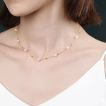 Akoya Pearl Choker Necklace - 5mm Pink Pearl with 18K Yellow Gold Etsy