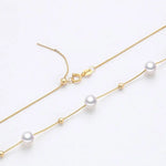 Akoya Pearl Choker Necklace - 5mm Pink Pearl with 18K Yellow Gold Etsy