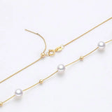 Akoya Pearl Choker Necklace - 5mm Pink Pearl with 18K Yellow Gold Etsy