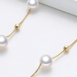 Akoya Pearl Choker Necklace - 5mm Pink Pearl with 18K Yellow Gold Etsy