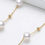 Akoya Pearl Choker Necklace - 5mm Pink Pearl with 18K Yellow Gold Etsy