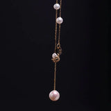 5A+ High Luster White Pink Pearl 3.5-4mm Handmade 18k Solid Yellow Gold Beaded Pearl Necklace, Freshwater Pearl Choker,  Beaded Choker Etsy