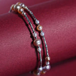 3-6.5mm Natural Colorful High Luster Pearl Beaded Bracelets, S925 Bracelets Akoya Pearl, Golden Pearl Bracelets Etsy