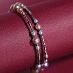 Trendy Mixed Pearls Silver Bangle - 925 Beaded Pearls Accents, High Luster Pearls, Perfect for Layering Jewelry Etsy
