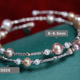 3-6.5mm Natural Colorful High Luster Pearl Beaded Bracelets, S925 Bracelets Akoya Pearl, Golden Pearl Bracelets Etsy