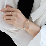 Trendy Mixed Pearls Silver Bangle - 925 Beaded Pearls Accents, High Luster Pearls, Perfect for Layering Jewelry Etsy