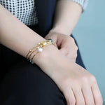 9mm Tahitian & Golden Pearl Bracelet - 18K Yellow Gold Etsy