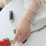 AAA+ High Luster Akoya Pearl Strand Bangles - 18K Yellow Gold Etsy