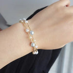 5A+ Natural Golden Pearl 3.5-6.5mm Handmade 18K Yellow  Gold Bracelets, Seawater Pearl, Gift for Her, Golden Pearl, Gift Idea Etsy