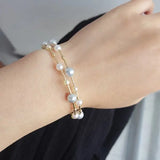 AAA+ High Luster Akoya Pearl Strand Bangles - 18K Yellow Gold Etsy