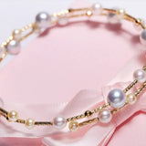 5A+ Natural Golden Pearl 3.5-6.5mm Handmade 18K Yellow  Gold Bracelets, Seawater Pearl, Gift for Her, Golden Pearl, Gift Idea Etsy