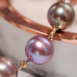 10-12mm Natural Colorful High Luster Pearl Handmade 14k Yellow Gold Beaded Pearl Bracelets, Rose Pink Pearl Bracelets, Vanilla Color Pearl Etsy