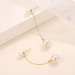 5A+ High Luster Pearl 9mm Handmade 18K Solid Yellow Gold Freshwater White Pink Pearl Dangle Earrings, Anniversary Gift, Gift Idea Etsy