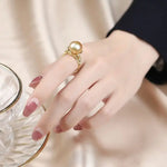12mm Natural South Sea Golden Pearl 14k Gold Filled Pearl Ring, Golden Pearl Ring, Gift Idea, Seawater Pearl, Yellow Pearl Ring - LaCorserArtJewelry