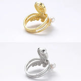 925 Silver White Pearl CZ Diamond Ring - Open Cluster Crown Design Etsy