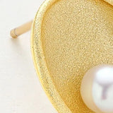 5A+ Akoya Pearl Handmade 24k Gold Vermeil Earrings, White Pink Pearl Earrings, High Luster Pearl Earrings, Matt Finished Earrings Etsy