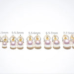 AAA+ Akoya Pearl Studs 3-9.5mm - 18K Gold Plated Vermeil Etsy