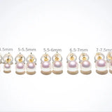 AAA+ Akoya Pearl Studs 3-9.5mm - 18K Gold Plated Vermeil Etsy