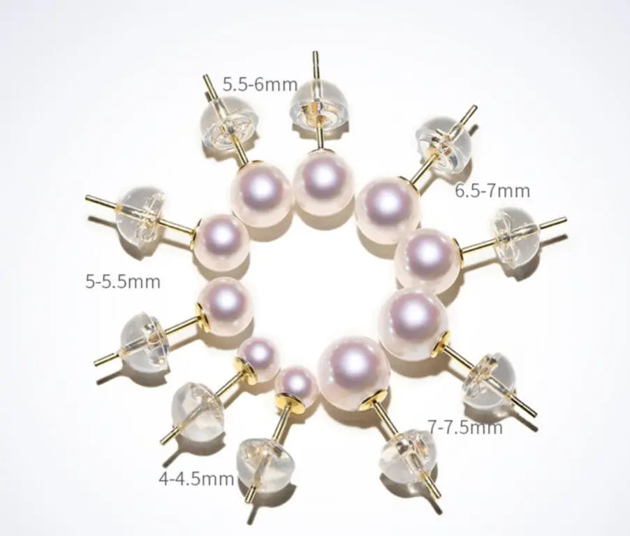 5A+ Akoya Pearl Earrings, 3-9.5mm White Pink Pearl S925 Silver Earrings, Seawater Pearl Earrings Etsy