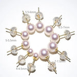 5A+ Akoya Pearl Earrings, 3-9.5mm White Pink Pearl S925 Silver Earrings, Seawater Pearl Earrings Etsy