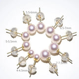 5A+ Akoya Pearl Earrings, 3-9.5mm White Pink Pearl S925 Silver Earrings, Seawater Pearl Earrings Etsy