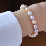 5A+ Natural High Luster Pearl Bracelets, S925 Silver Beaded Pearl Handmade Bracelets, Rose Pink Pearl Bracelets, Vanilla Pearl, Purple Pearl Etsy