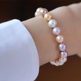 5A+ Natural High Luster Pearl Bracelets, S925 Silver Beaded Pearl Handmade Bracelets, Rose Pink Pearl Bracelets, Vanilla Pearl, Purple Pearl Etsy