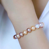 5A+ Natural High Luster Pearl Bracelets, S925 Silver Beaded Pearl Handmade Bracelets, Rose Pink Pearl Bracelets, Vanilla Pearl, Purple Pearl Etsy