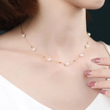 Akoya Pearl Choker Necklace - 5mm Pink Pearl with 18K Yellow Gold Etsy