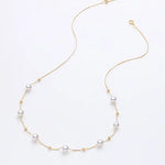 Akoya Pearl Choker Necklace - 5mm Pink Pearl with 18K Yellow Gold Etsy