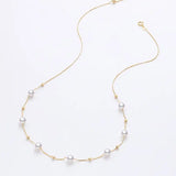 Akoya Pearl Choker Necklace - 5mm Pink Pearl with 18K Yellow Gold Etsy