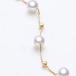 Akoya Pearl Choker Necklace - 5mm Pink Pearl with 18K Yellow Gold Etsy