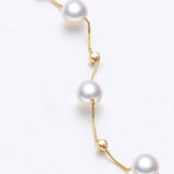 Akoya Pearl Choker Necklace - 5mm Pink Pearl with 18K Yellow Gold Etsy