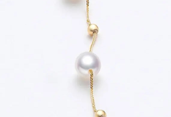 Akoya Pearl Choker Necklace - 5mm Pink Pearl with 18K Yellow Gold Etsy