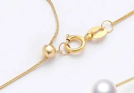 Akoya Pearl Choker Necklace - 5mm Pink Pearl with 18K Yellow Gold Etsy