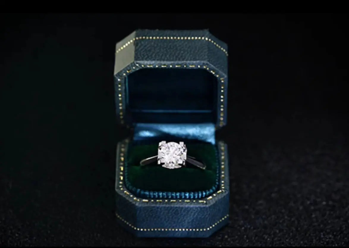 3+ Colors | Sapphire Blue Velvet Leather Mini Ring Box Hexagon Ring Box from Japan Engagement & Wedding Set Elegant Keepsake Box Etsy