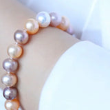 5A+ Natural High Luster Pearl Bracelets, S925 Silver Beaded Pearl Handmade Bracelets, Rose Pink Pearl Bracelets, Vanilla Pearl, Purple Pearl Etsy