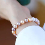 5A+ Natural High Luster Pearl Bracelets, S925 Silver Beaded Pearl Handmade Bracelets, Rose Pink Pearl Bracelets, Vanilla Pearl, Purple Pearl Etsy