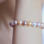 5A+ Natural High Luster Pearl Bracelets, S925 Silver Beaded Pearl Handmade Bracelets, Rose Pink Pearl Bracelets, Vanilla Pearl, Purple Pearl Etsy